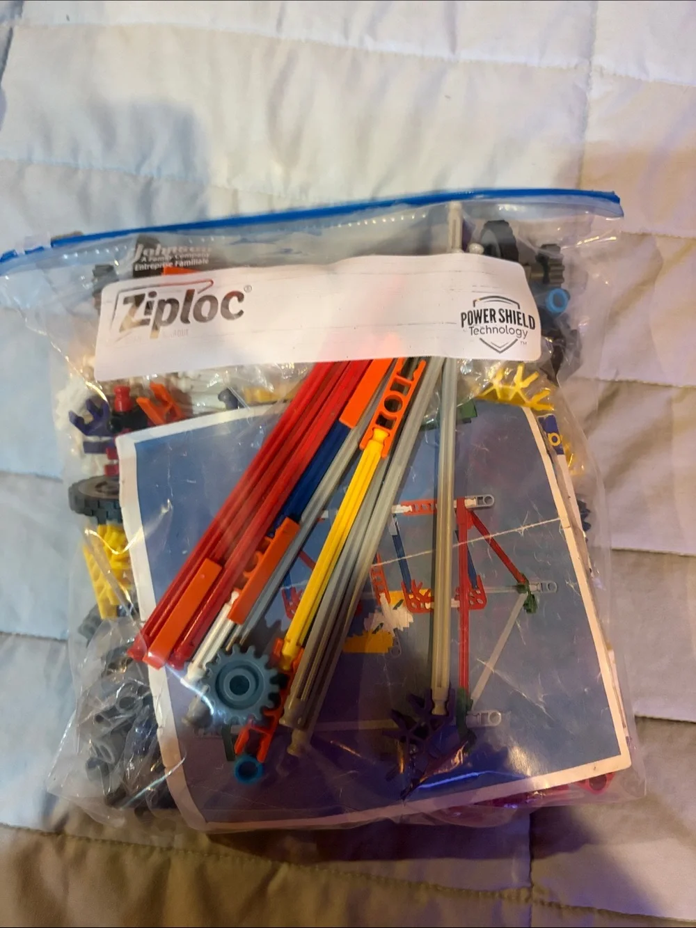 K'NEX-Style Kids Construction Set in Red, Yellow, Blue, White & Green